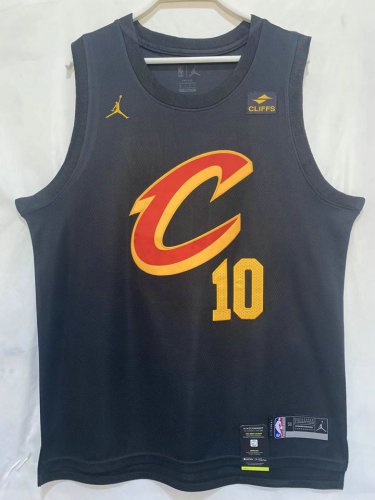 Maillot de Basket #10 Garland Cavaliers 22-23 Noir Brodé